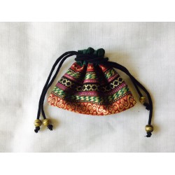 Hemp Made Hemp Banarasi Pouch Bag (BPB-01) Bags