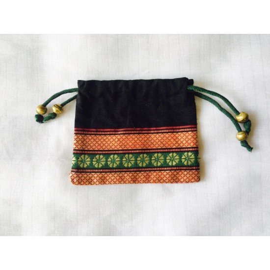 Hemp Made Hemp Banarasi Pouch Bag (BPB-02) Bags