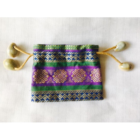 Hemp Made Hemp Banarasi Pouch Bag (BPB-03) Bags