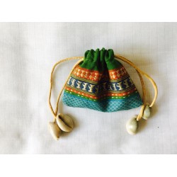 Hemp Made Hemp Banarasi Pouch Bag (BPB-05) Bags